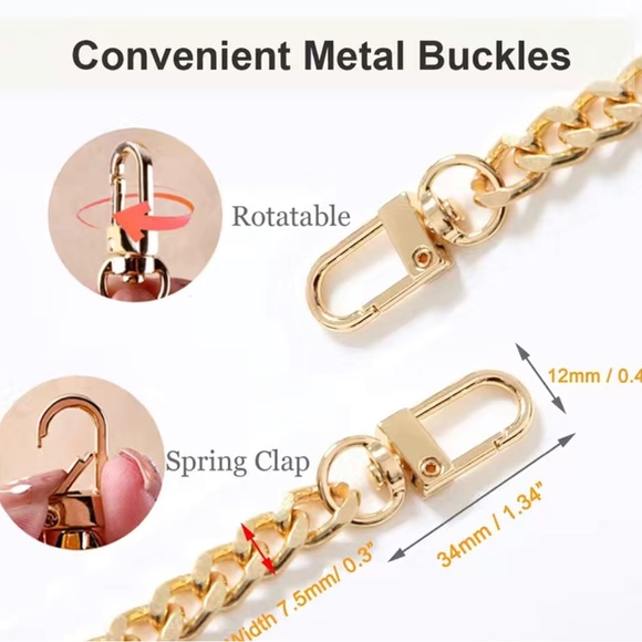 Crossbody chain replacement purse strap - Picture 3 of 6